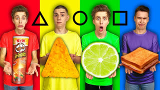 ЧЕЛЛЕНДЖИ С ЕДОЙ - КВАДРАТНАЯ ТРЕУГОЛЬНАЯ или КРУГЛАЯ ЕДА ЧЕЛЛЕНДЖ !